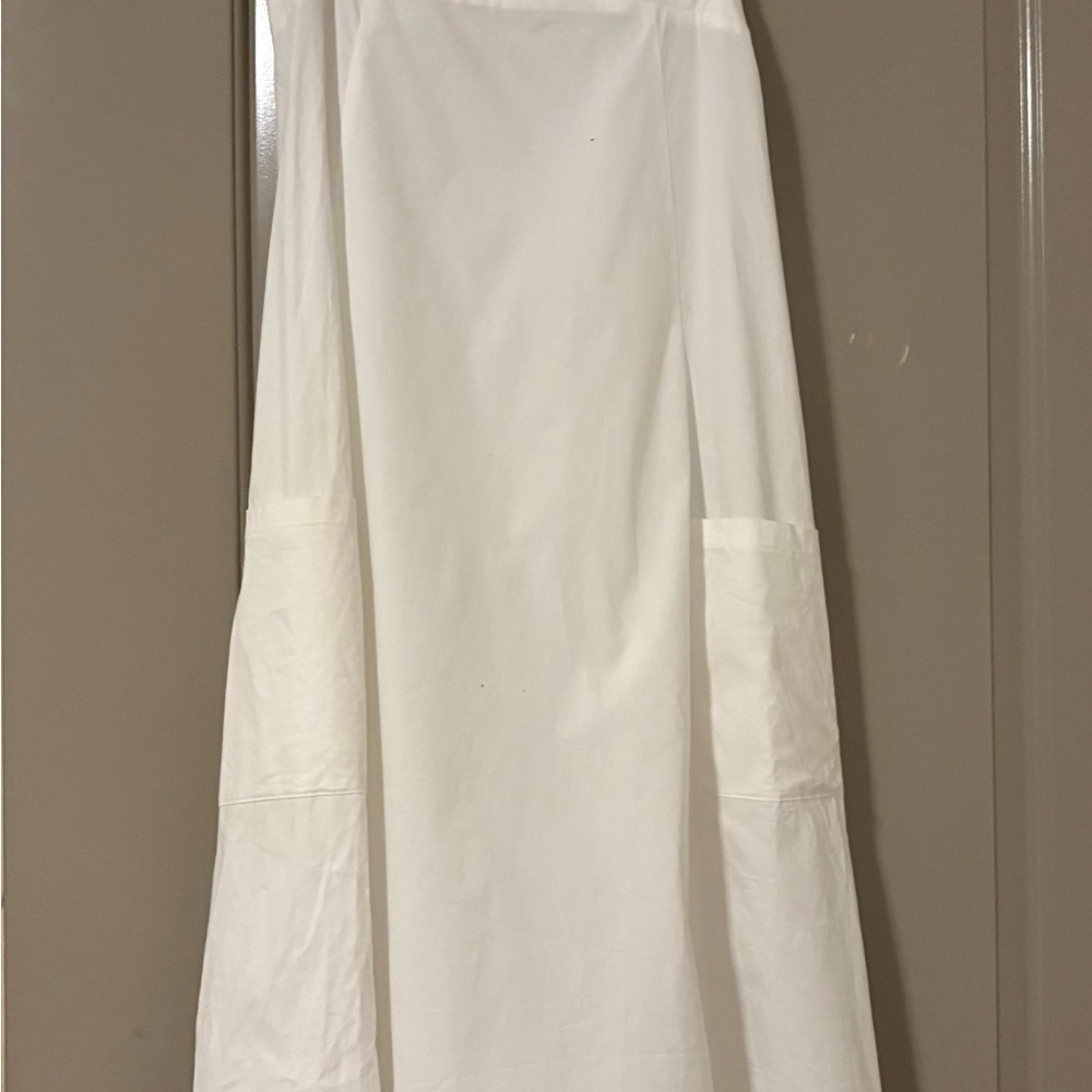 Boutique White Midi Dress w/ Pockets